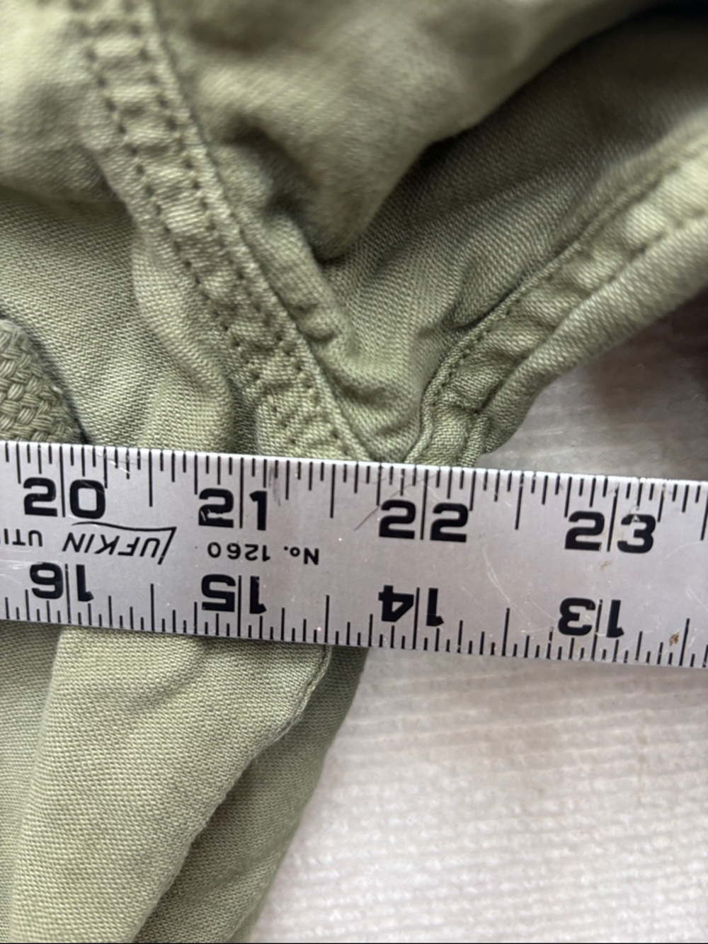 American Eagle | medium Washed Olive Green Drawstring Hoodie - Picture 3 of 6